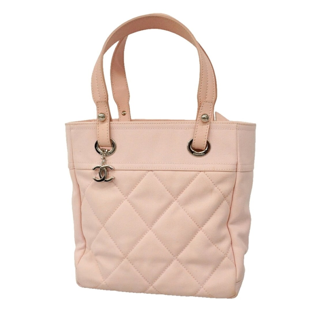 Chanel Paris Biarritz Canvas Tote Bag, Pink, Women's: --- Catalog ---Category: SizeSize (HxWxD): 27.5cm x 25.5cm x 10cm / 10.82'' x 10.03'' x 3.93''Category: DesignType: Tote bagColor: PinkGender: WomenMaterial: Canvas Hardware Color: SilverCategory: Gen