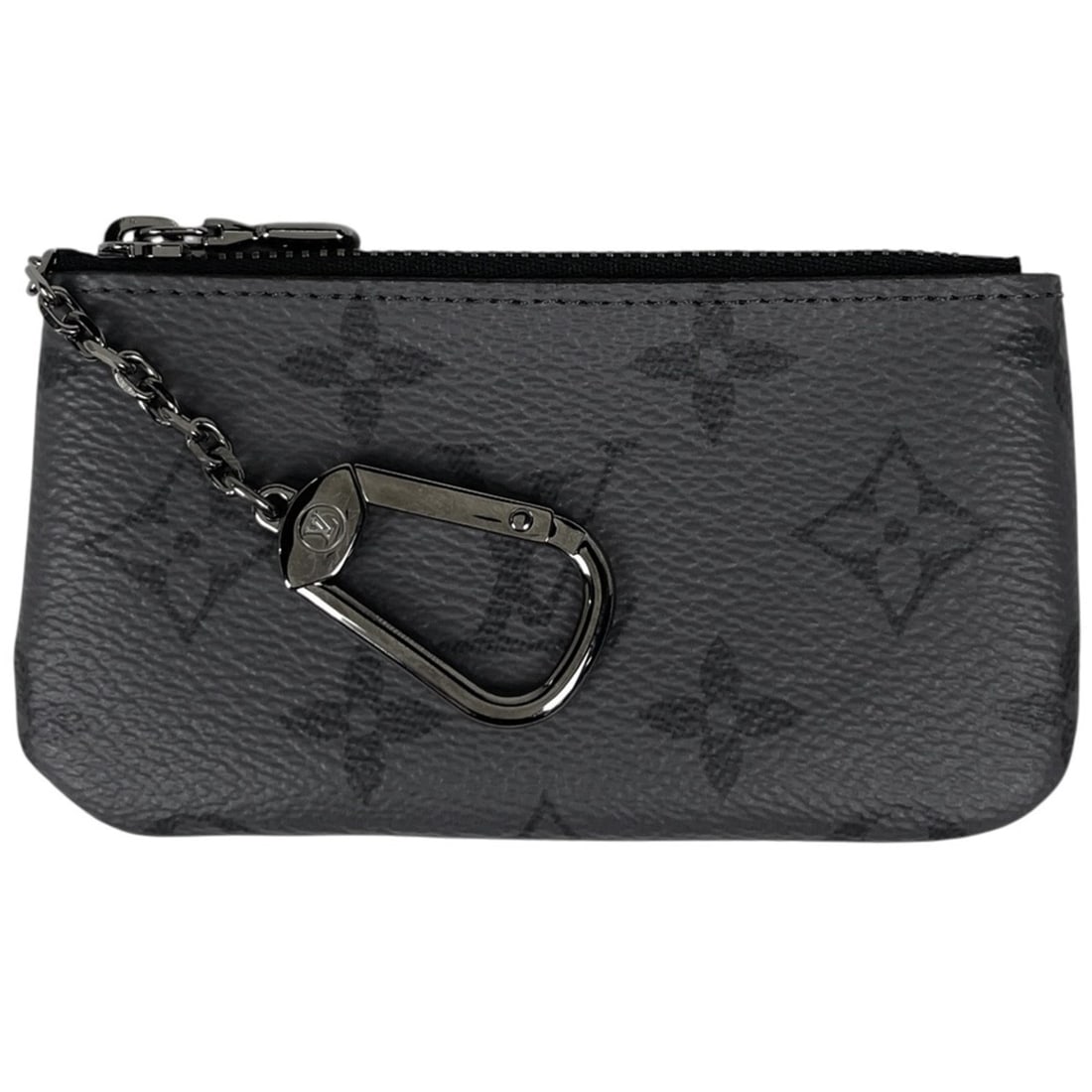 Louis Vuitton Pochette Cle Card & Accessory Key Case, Wallet Coin Monogram Eclipse/Monogram Reverse,