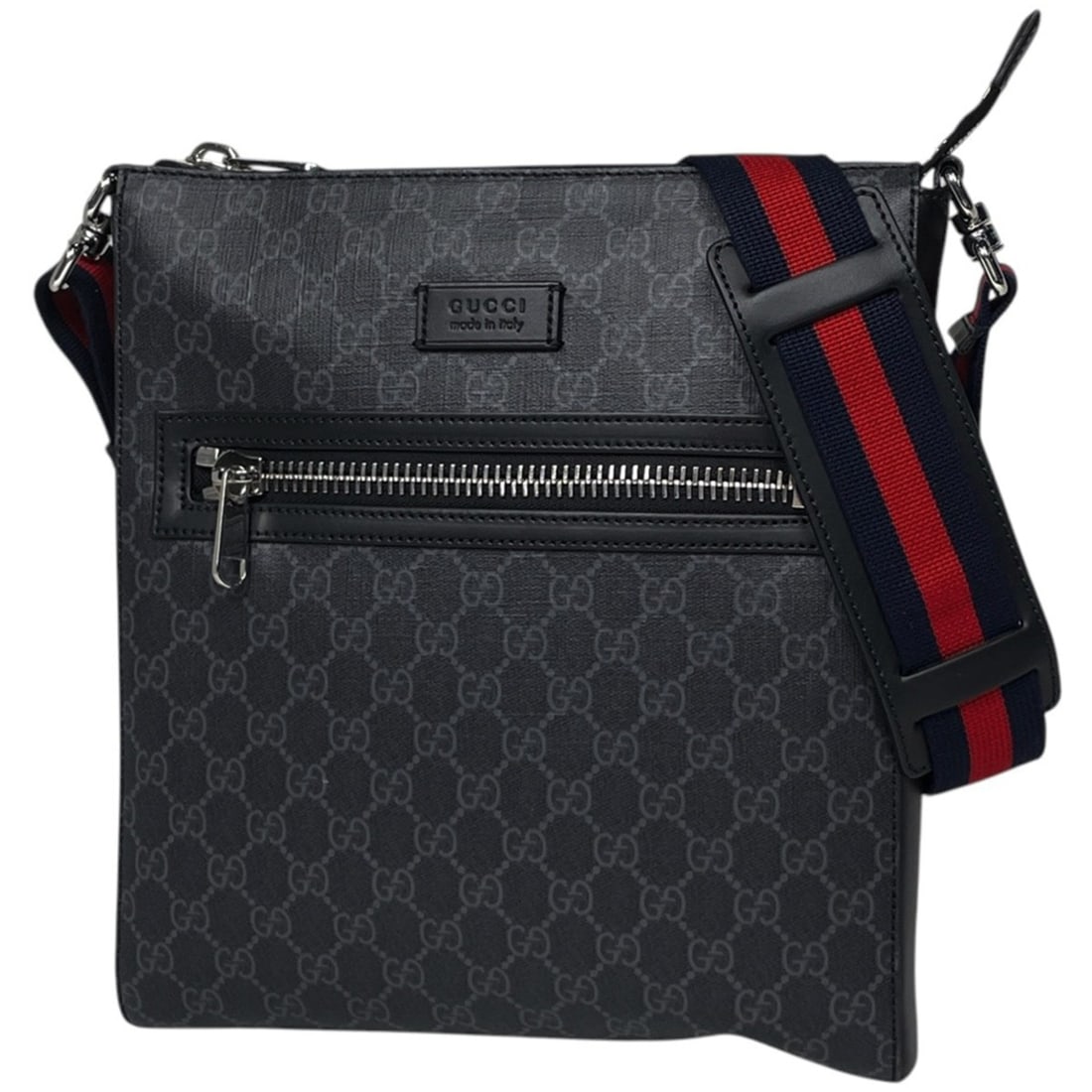 Gucci GUCCI Shoulder Bag GG Pattern Supreme Sherry Line Web Coated Canvas Black 474137 Men's: --- Catalog ---Category: SizeSize (HxWxD): 30cm x 27cm x 4.5cm / 11.81'' x 10.62'' x 1.77''Category: DesignType: Shoulder bagColor: BlackGender: MenMaterial: Coated canvas , Leather Category: GeneralM