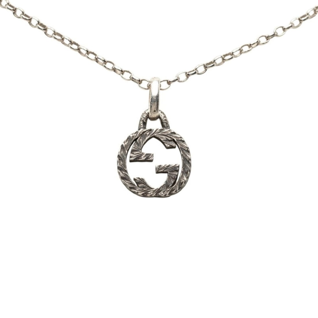 Gucci Interlocking G Necklace, SV925 Silver, Women's GUCCI: --- Catalog ---Category: SizePendant Size: 15.6mm x 12.9mm / 0.61'' x 0.5''Neck Circumference: 58.5 cm / 23.03''Category: DesignGender: WomenMaterial: Silver 925Necklace Type: NecklaceCategory: