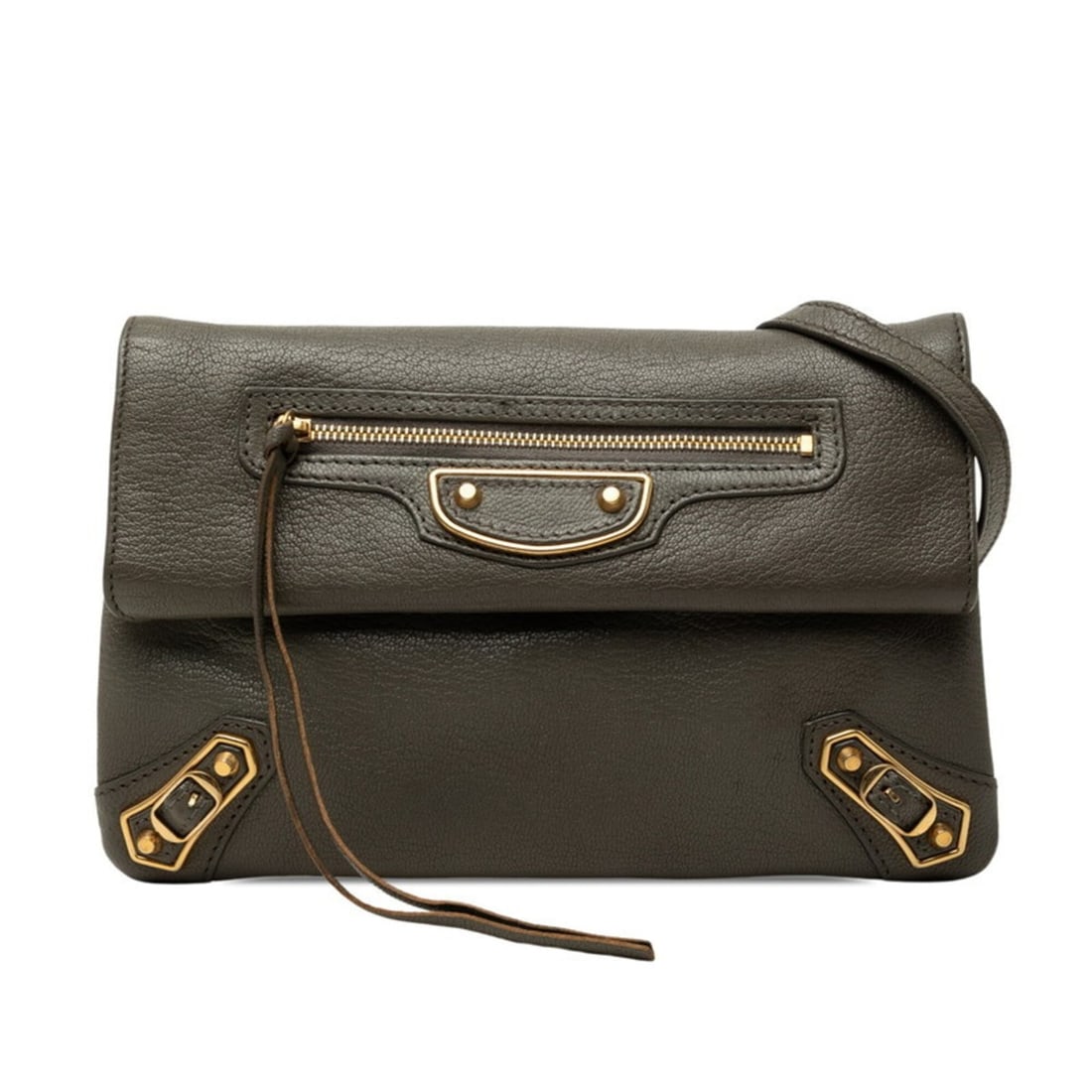 Balenciaga Classic Metallic Envelope Shoulder Bag 2-Way Clutch 451483 Gray Leather Women's: --- Catalog ---Category: SizeSize (HxWxD): 14.5cm x 23cm x 2cm / 5.7'' x 9.05'' x 0.78''Category: DesignType: Clutch bag, Shoulder bagColor: GrayGender: WomenMaterial: Leather Category: GeneralMPN: