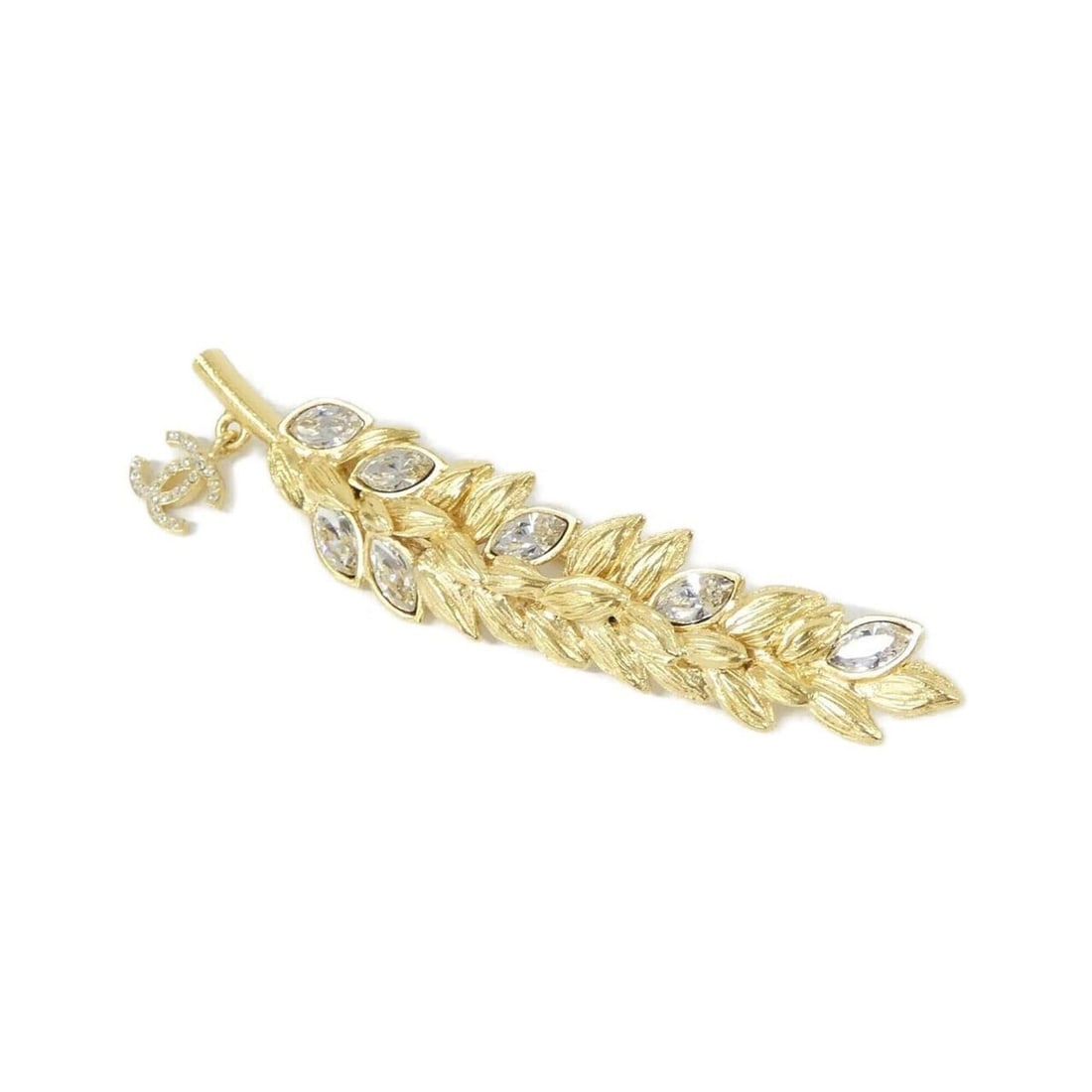 Chanel AB4491 Brooch: --- Catalog ---Category: SizeSize (HxWxD): 8.3cm x 1.7cm / 3.26'' x 0.66''Category: DesignType: BroochColor: Clear, GoldGender: WomenCategory: GeneralMPN: AB4491Brand: Chanel--- Item List ---Section: