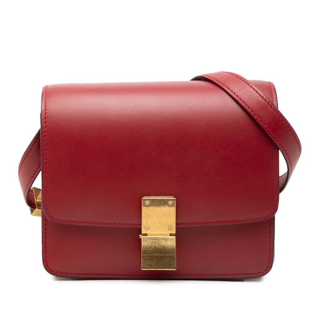 Celine Classic Box Small Shoulder Bag, Red Leather, Women's CELINE: --- Catalog ---Category: SizeSize (HxWxD): 14.5cm x 16.5cm x 6cm / 5.7'' x 6.49'' x 2.36''Category: DesignType: Shoulder bagColor: Red colorGender: WomenMaterial: Leather Category: GeneralBrand: Celin