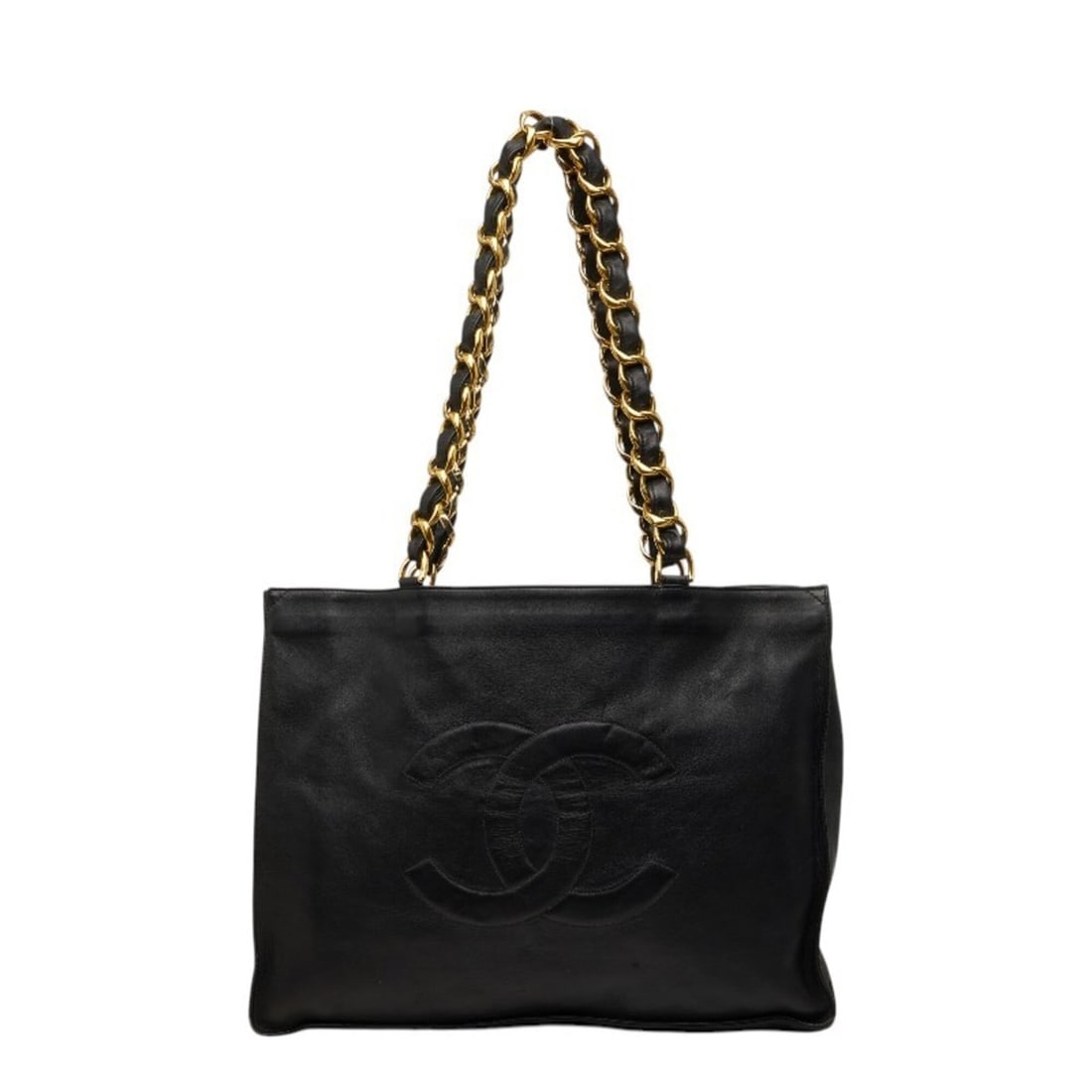 Chanel Coco Mark Chain Tote Bag, Shoulder Brown Leather, Women's CHANEL