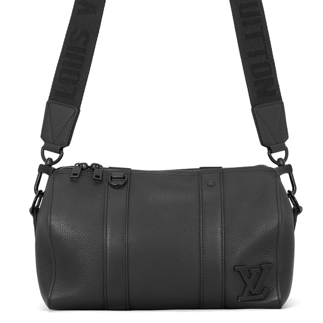 Louis Vuitton shoulder bag, grained calf leather, LV Aerogram City Keepall M59255, black. handbag: --- Catalog ---Category: SizeSize (HxWxD): 16.5cm x 27cm x 12cm / 6.49'' x 10.62'' x 4.72''Category: DesignType: Shoulder bagColor: NoirGender: MenMaterial: Leather Category: GeneralBrand: Louis Vuitt
