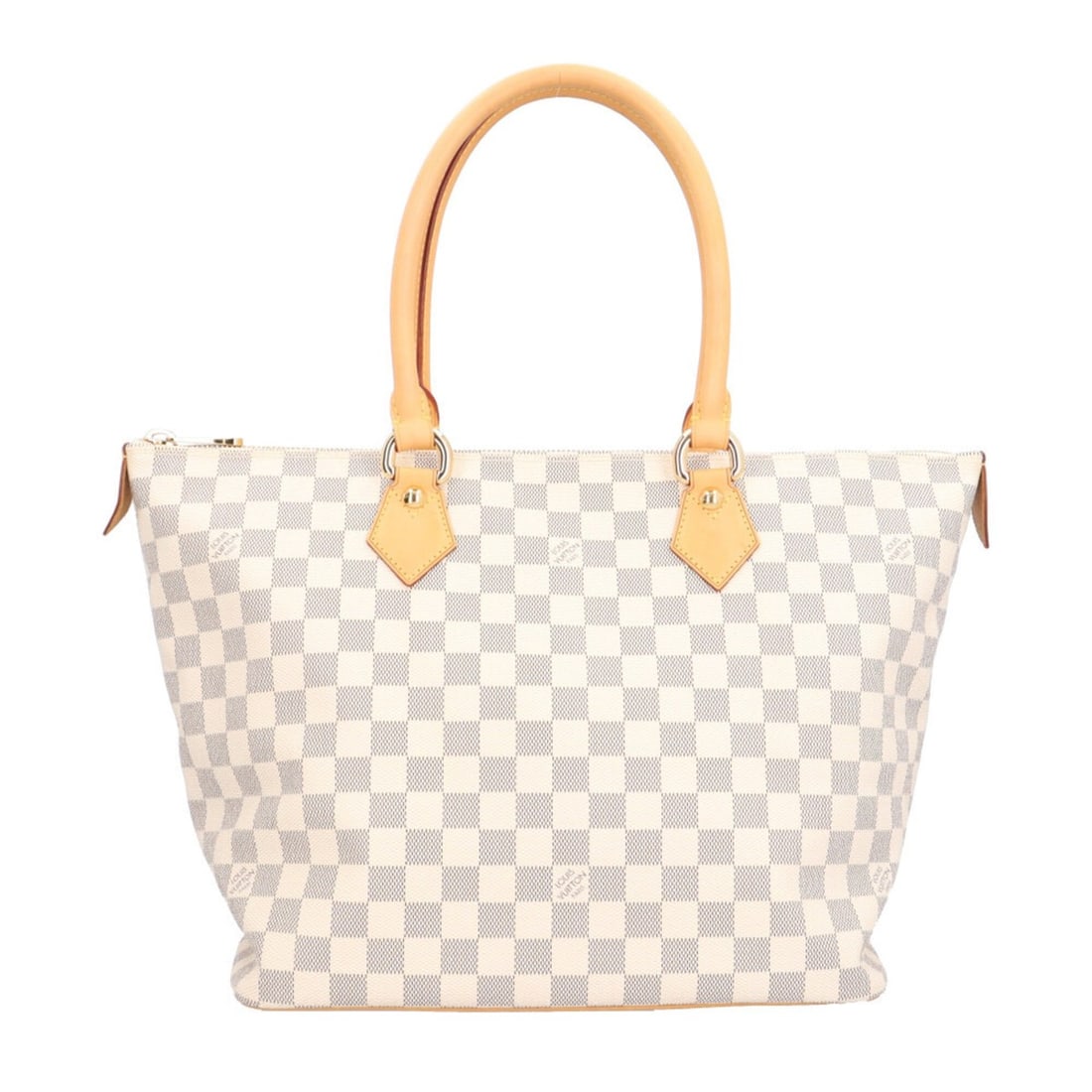 Louis Vuitton Saleya MM Damier Azur Shoulder Bag, Canvas N51185 White, Women's LOUIS VUITTON