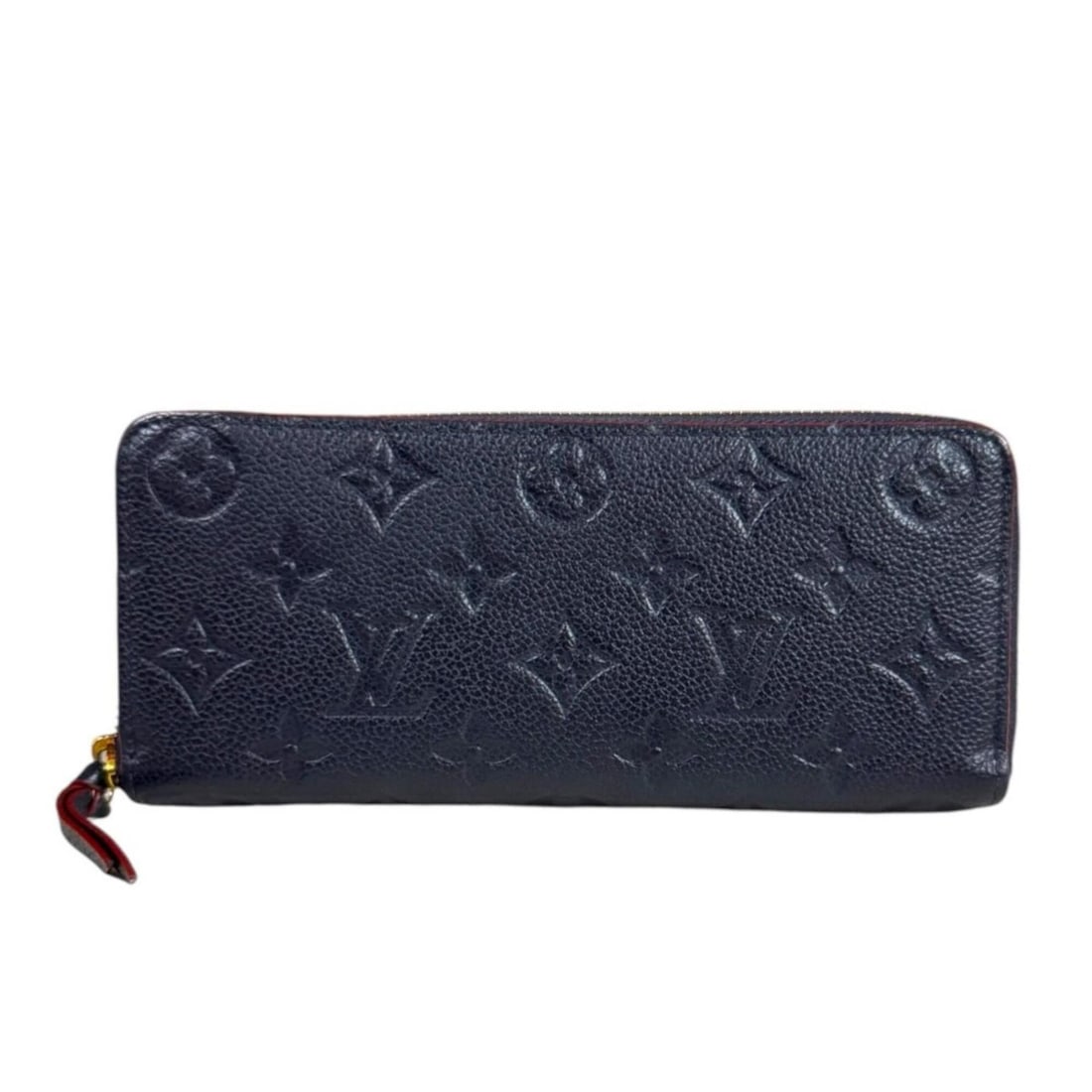 Louis Vuitton Portefeuille Clemence Monogram Empreinte Long Wallet, M69415, Women's, LOUIS VUITTON: --- Catalog ---Category: SizeSize (HxWxD): 9cm x 19.5cm x 2cm / 3.54'' x 7.67'' x 0.78''Category: DesignType: Long wallet (bi-fold)Color: Marine rouge, NavyGender: WomenMaterial: Monogram Empreinte Ca
