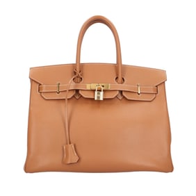 Hermes Birkin 35 Handbag, Courchevel Leather, Brown, Women's HERMES