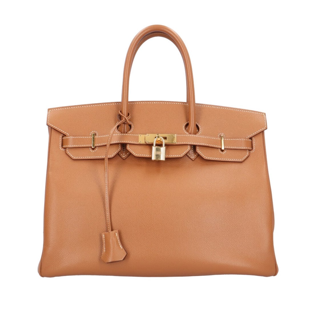 Hermes Birkin 35 Handbag, Courchevel Leather, Brown, Women's HERMES: --- Catalog ---Category: SizeSize (HxWxD): 26cm x 35cm x 18.5cm / 10.23'' x 13.77'' x 7.28''Category: DesignType: HandbagColor: Brown, GoldGender: WomenMaterial: Courchevel leather Category: GeneralBr