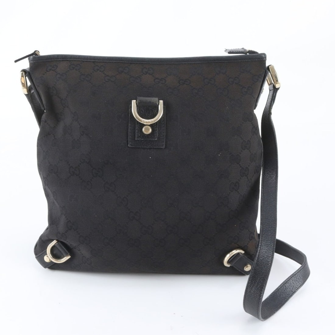 Gucci GG Canvas Abbey 131326 Leather Shoulder Bag Crossbody Black Women's: --- Catalog ---Category: SizeSize (HxWxD): 30cm x 30cm x 2cm / 11.81'' x 11.81'' x 0.78''Category: DesignType: Shoulder bagColor: BlackGender: WomenMaterial: Leather , Canvas Category: GeneralBrand: G