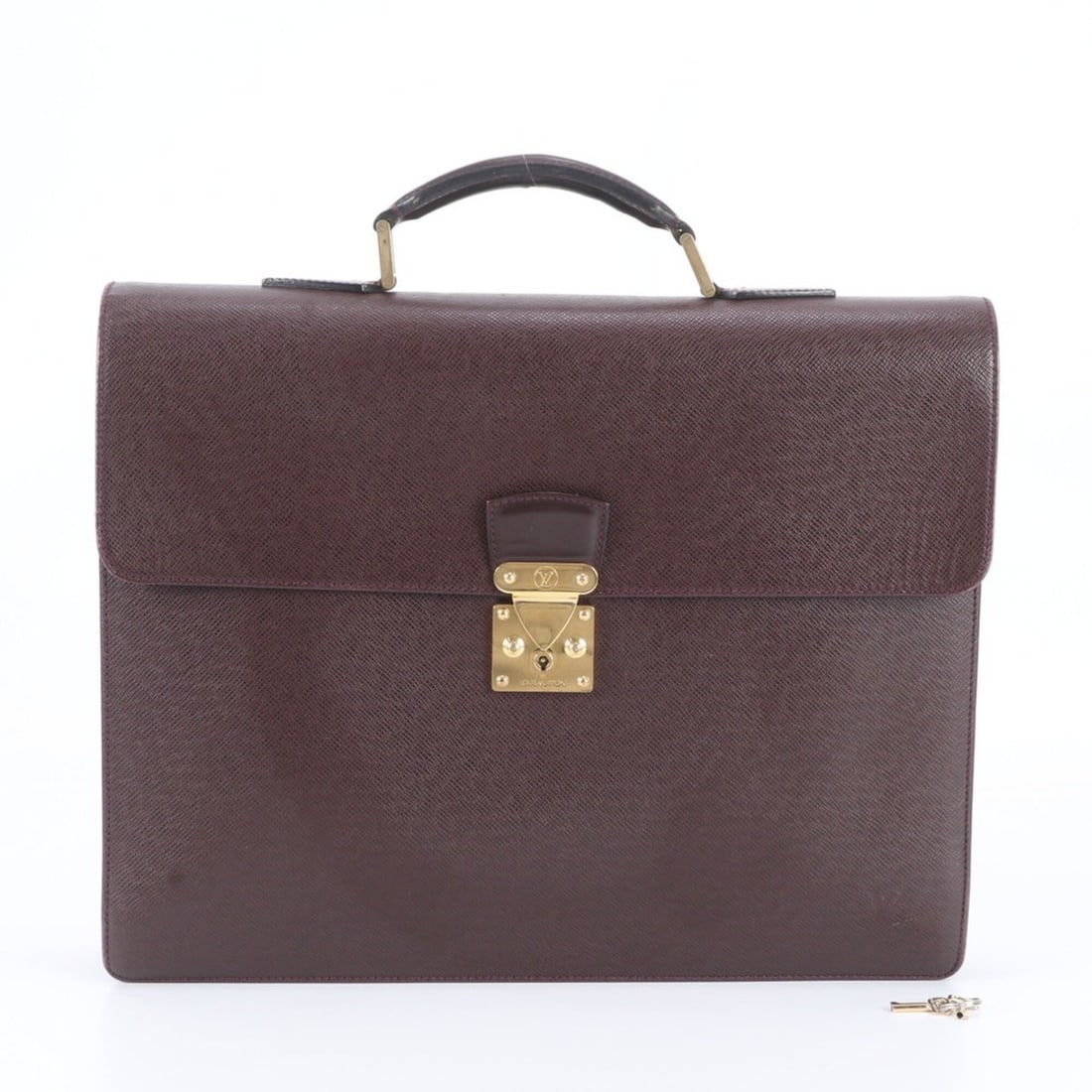Louis Vuitton Taiga Serviette Moscova Acajou M30036 Leather Handbag for Men