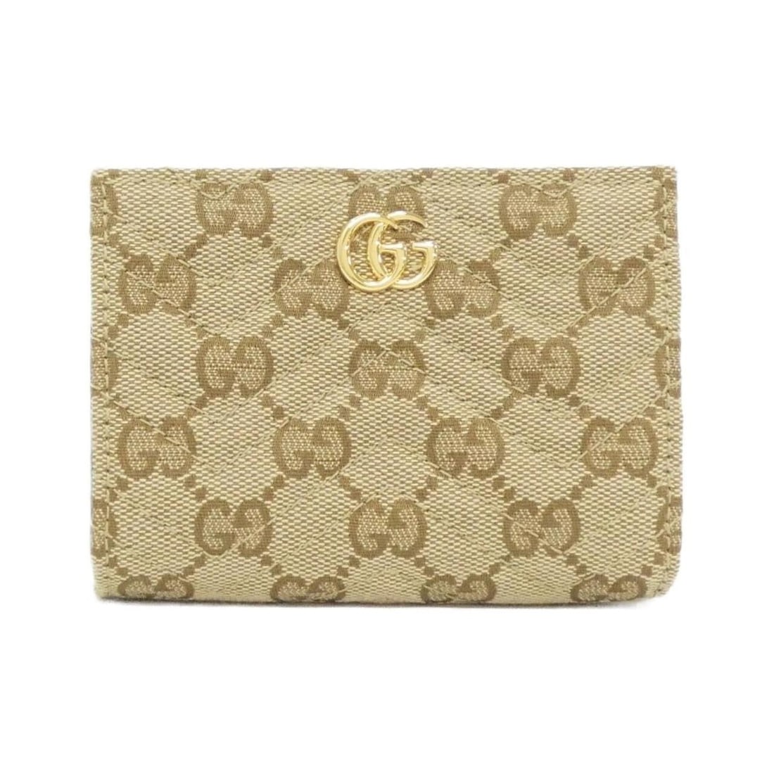 Gucci GG Marmont 773427 FAF05 Wallet: --- Catalog ---Category: SizeSize (HxWxD): 8cm x 11.5cm x 3.5cm / 3.14'' x 4.52'' x 1.37''Category: DesignType: Wallet (bi-fold)Color: Beige, Dark brown, SandGender: WomenMaterial: GG canvas Category: