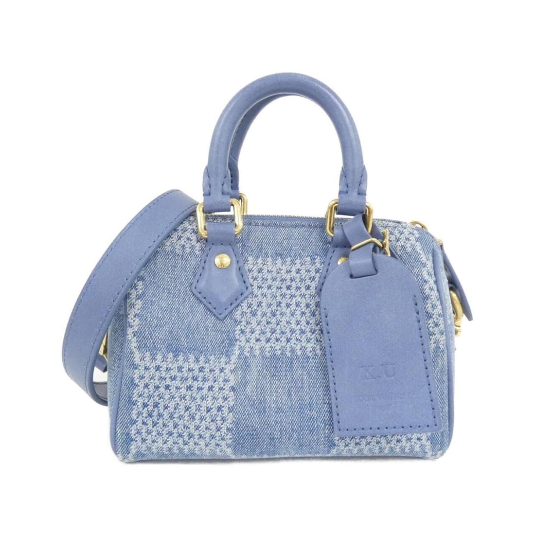 Louis Vuitton Damier Denim 3D Speedy Bandoulière 18cm N00208 Handbag: --- Catalog ---Category: SizeSize (HxWxD): 12cm x 15cm x 10cm / 4.72'' x 5.9'' x 3.93''Category: DesignType: HandbagColor: BlueGender: WomenMaterial: Denim Hardware Color: GoldCategory: GeneralMPN: