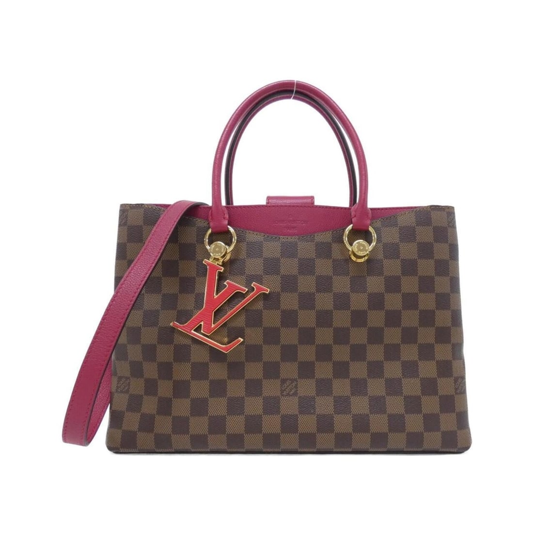 Louis Vuitton Damier LV Riverside N40052 Handbag: --- Catalog ---Category: SizeSize (HxWxD): 25cm x 36cm x 12cm / 9.84'' x 14.17'' x 4.72''Category: DesignType: HandbagColor: EbeneGender: WomenMaterial: Coated canvas , Leather Hardware Color: GoldLea