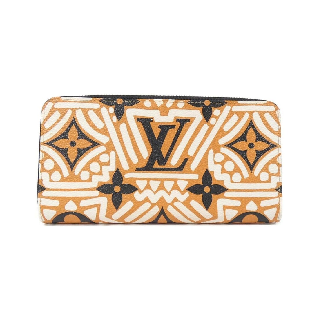 Louis Vuitton LV Crafty Zippy Wallet M69437: --- Catalog ---Category: SizeSize (HxWxD): 10cm x 19cm x 2cm / 3.93'' x 7.48'' x 0.78''Category: DesignType: Long wallet (bi-fold)Color: Caramel, CreamGender: Women,MenMaterial: Coated canvas Category