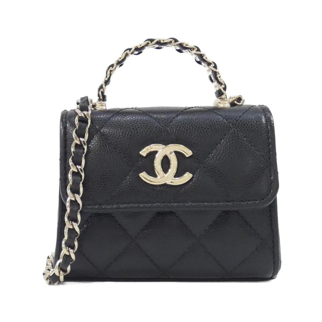 Chanel AP4982 Handbag, Clutch, Shoulder Bag: --- Catalog ---Category: SizeSize (HxWxD): 9cm x 11cm x 4.5cm / 3.54'' x 4.33'' x 1.77''Category: DesignType: Handbag, Shoulder bagColor: BlackGender: WomenMaterial: Grained Calfskin Hardware Color: