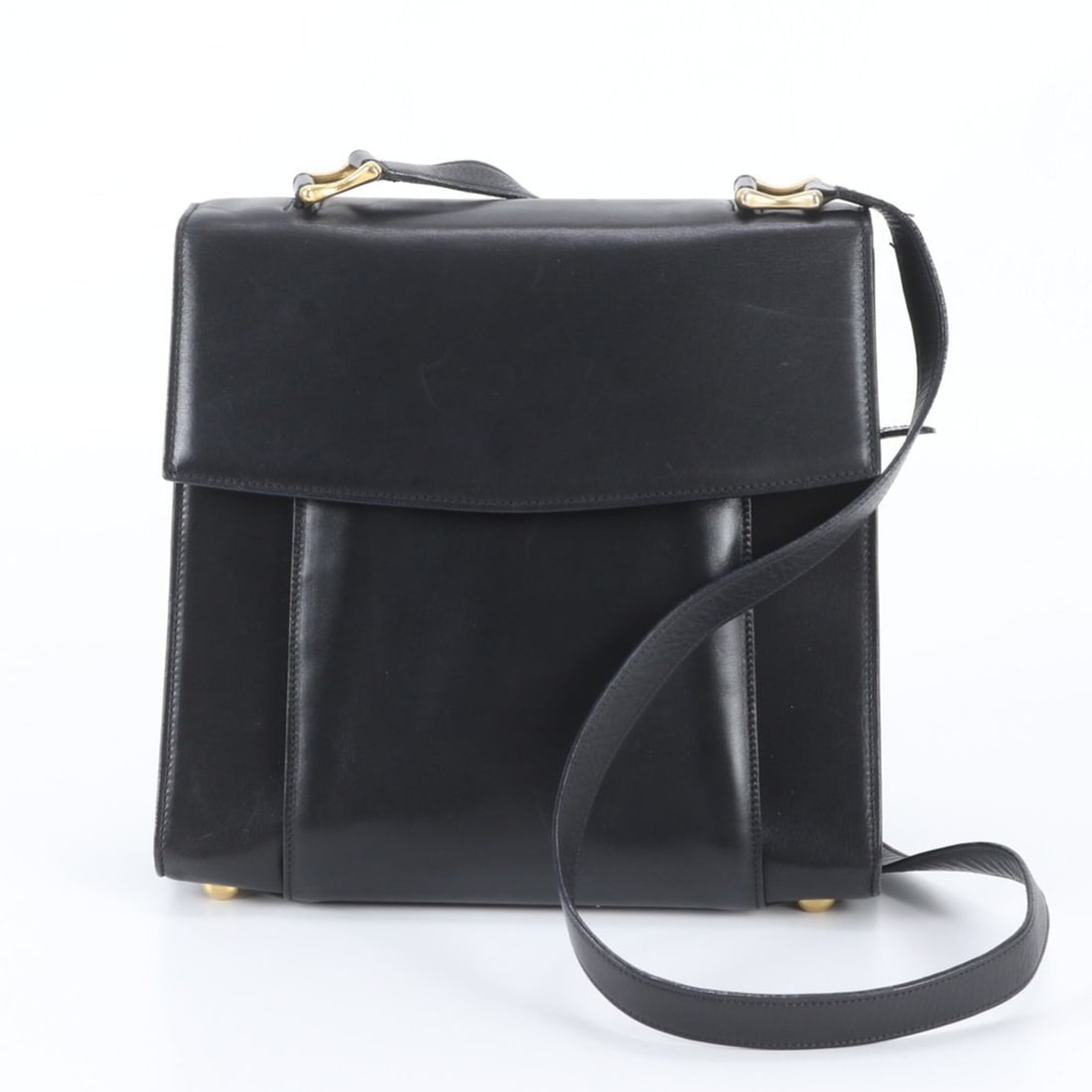Celine Leather Shoulder Bag, Crossbody Black, Handbag, Tote Women's