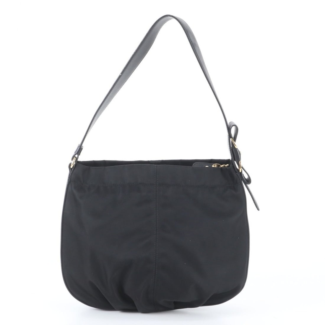 Salvatore Ferragamo Leather Nylon One-Shoulder Bag Handbag Black Women's (1 of 10)
