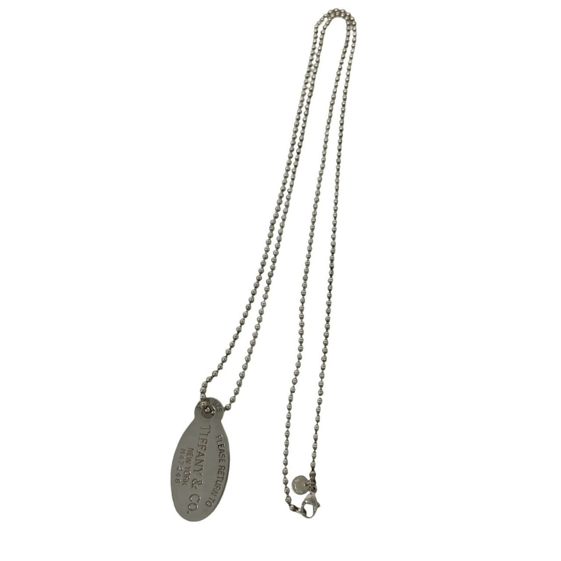TIFFANY&Co. Tiffany Return to Oval Necklace, Sterling Silver 925, Accessory, Item Number 28132