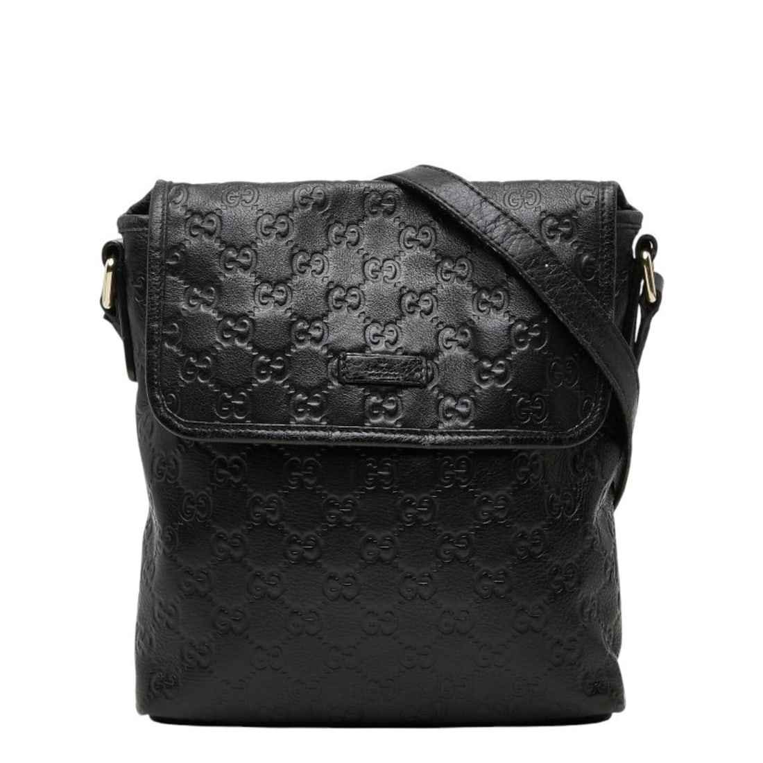 Gucci Guccissima Crossbody Shoulder Bag 223666 Black Leather Women's GUCCI: --- Catalog ---Category: SizeSize (HxWxD): 24cm x 24.5cm x 4.5cm / 9.44'' x 9.64'' x 1.77''Category: DesignType: Shoulder bagColor: BlackGender: WomenMaterial: PVC , Leather Category: GeneralMPN: 2236