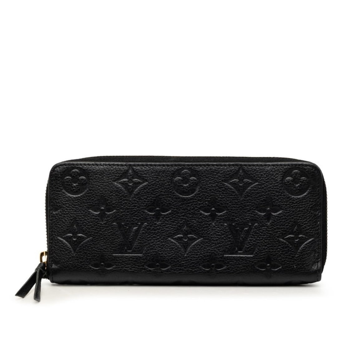 Louis Vuitton Monogram Empreinte Portefeuille Clemence Round Zip Long Wallet M60171 Noir Black