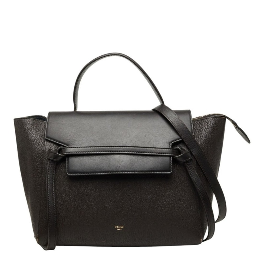 Celine Belt Bag Mini Handbag Shoulder 2WAY F-GA-1125 Dark Brown Leather Women's CELINE