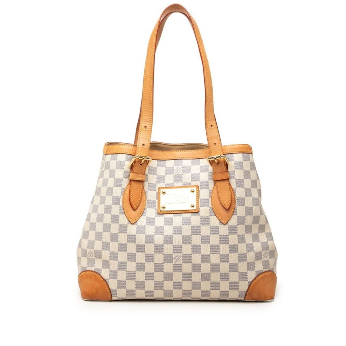 Louis Vuitton Damier Azur Hampstead MM Tote Bag Shoulder N51206 White Leather Women's LOUIS VUITTON: --- Catalog ---Category: SizeSize (HxWxD): 27.5cm x 35cm x 17cm / 10.82'' x 13.77'' x 6.69''Category: DesignType: Shoulder bag, Tote bagColor: WhiteGender: WomenMaterial: PVC , Leather Category: Gener