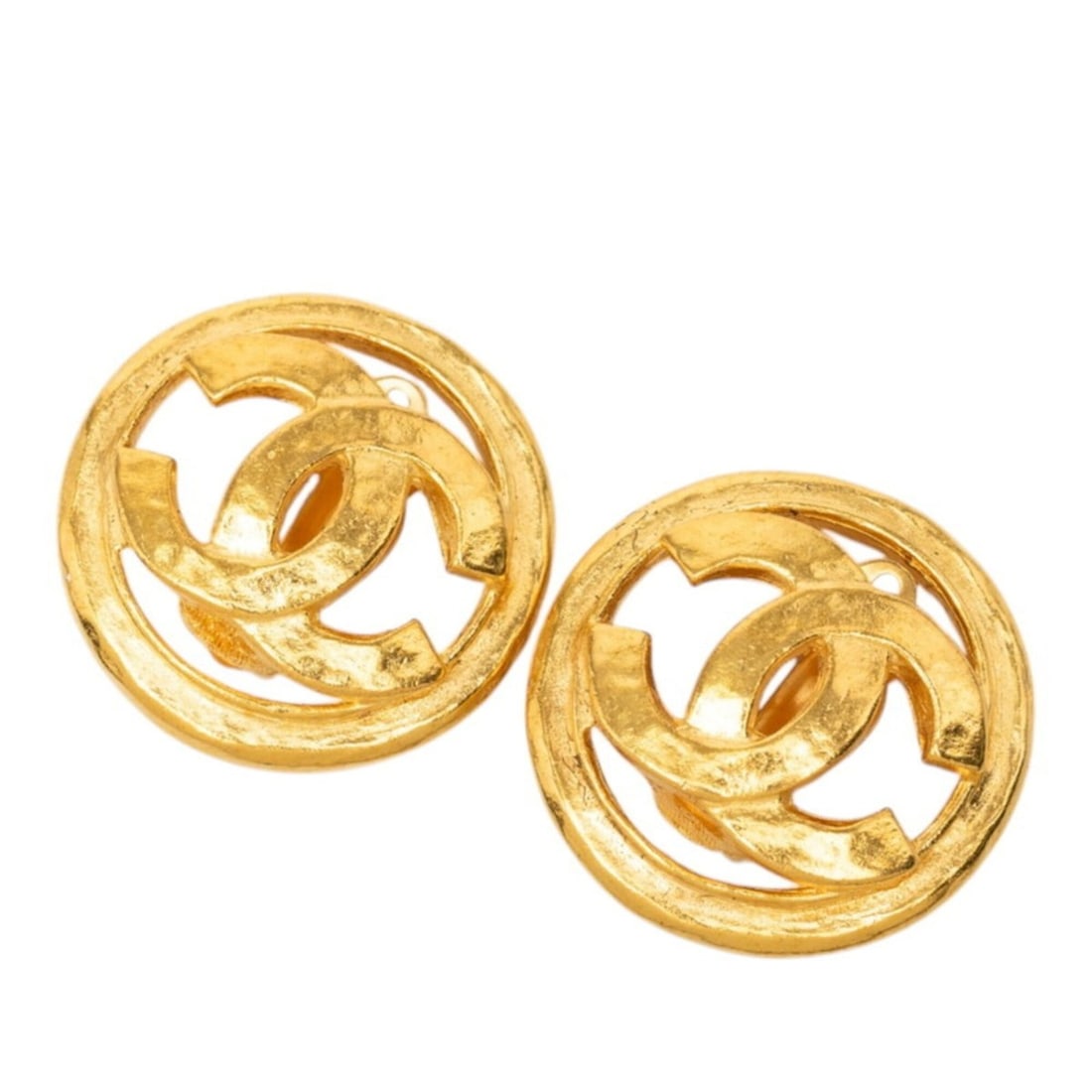 Chanel Vintage Coco Mark Earrings, Gold Plated, Women's CHANEL: --- Catalog ---Category: SizeSize (HxWxD): 31.20mm x 31.20mm / 1.23'' x 1.23''Category: DesignType: Clip earringsColor: GoldGender: WomenCategory: GeneralBrand: Chanel--- Item List ---Section: Conditi