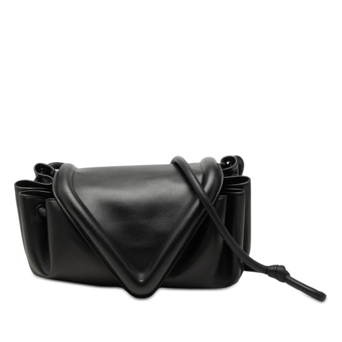 Bottega Veneta Beak Crossbody Shoulder Bag, Black Leather, Women's.