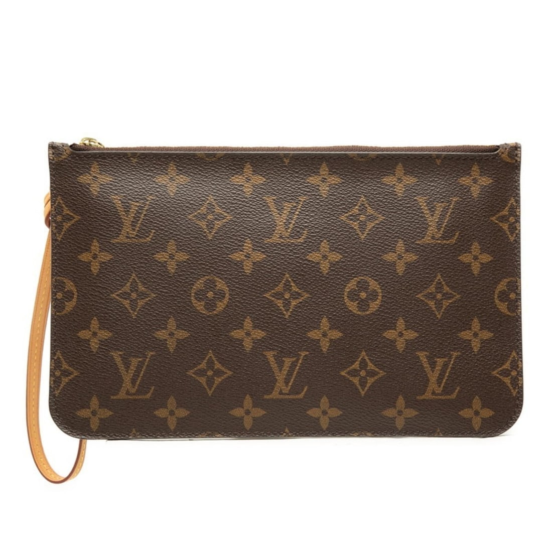 Louis Vuitton Monogram Neverfull with attached handbag and pouch, brown leather, women's. LOUIS (1 of 10)