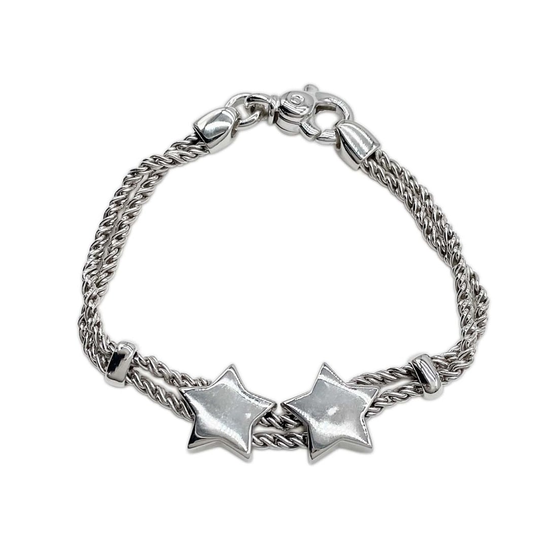 TIFFANY&Co. Double Rope Star Old Bracelet SV925 Silver Women's: --- Catalog ---Category: SizeLength: 19cm / 7.48''Category: DesignType: Charm braceletColor: SilverGender: WomenMaterial: Silver 925Category: GeneralBrand: Tiffany--- Item List ---Section: ConditionRa