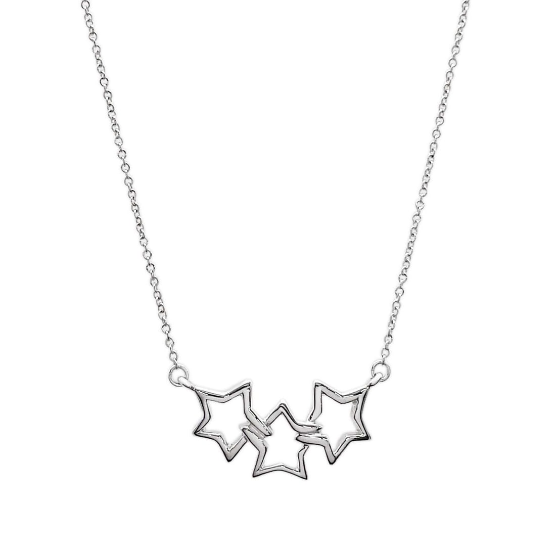 TIFFANY&Co. Triple Star Necklace, SV925 Silver, Women's: --- Catalog ---Category: SizePendant Size: 11mm x 20mm / 0.43'' x 0.78''Neck Circumference: 43.5 cm / 17.12''Category: DesignColor: SilverGender: WomenMaterial: Silver 925Necklace Type: NecklaceCatego