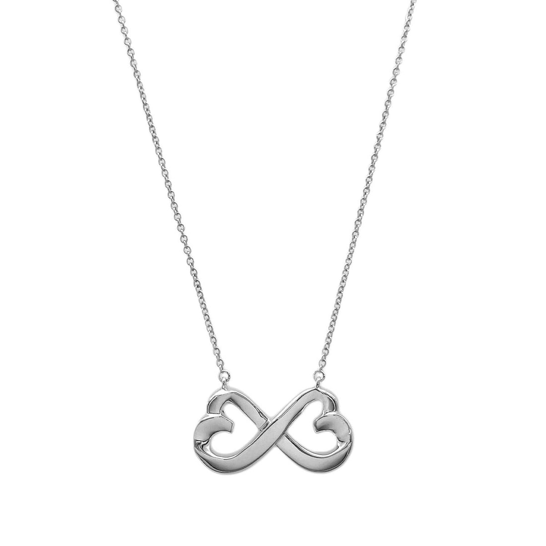 TIFFANY&Co. Double Loving Heart Paloma Picasso Necklace SV925 Silver Women's