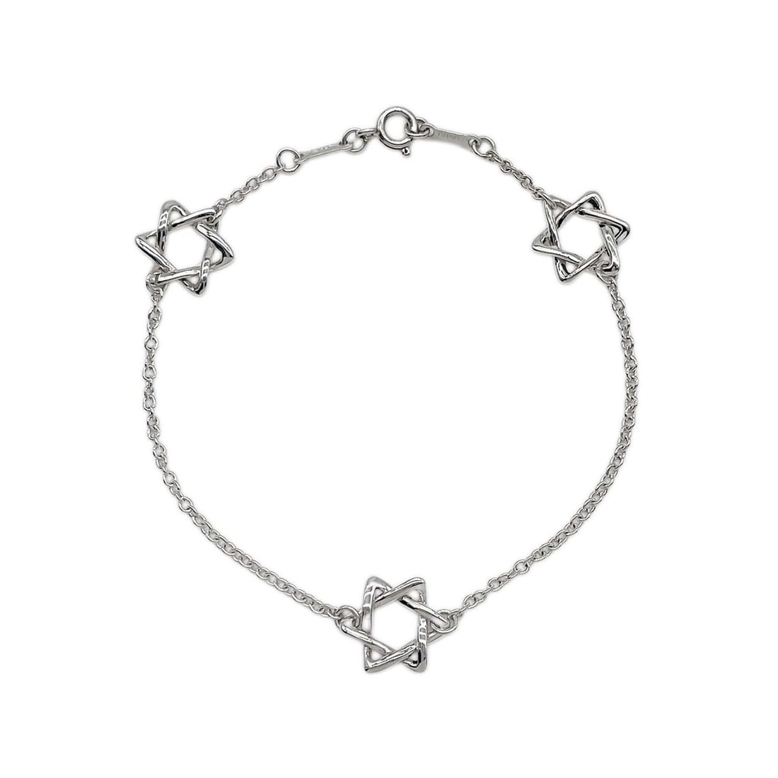 TIFFANY&Co. Star of David Triple Bracelet SV925 Silver Women's: --- Catalog ---Category: SizeLength: 18.3cm / 7.2''Category: DesignType: Charm braceletColor: SilverGender: WomenMaterial: Silver 925Category: GeneralBrand: Tiffany--- Item List ---Section: ConditionR
