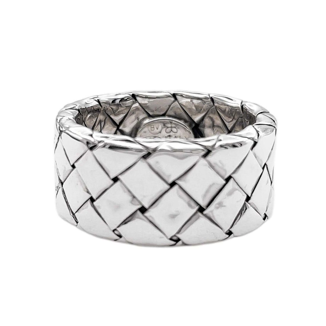 BOTTEGA VENETA Intrecciato Ring, SV925 7824, Silver, Men's & Women's