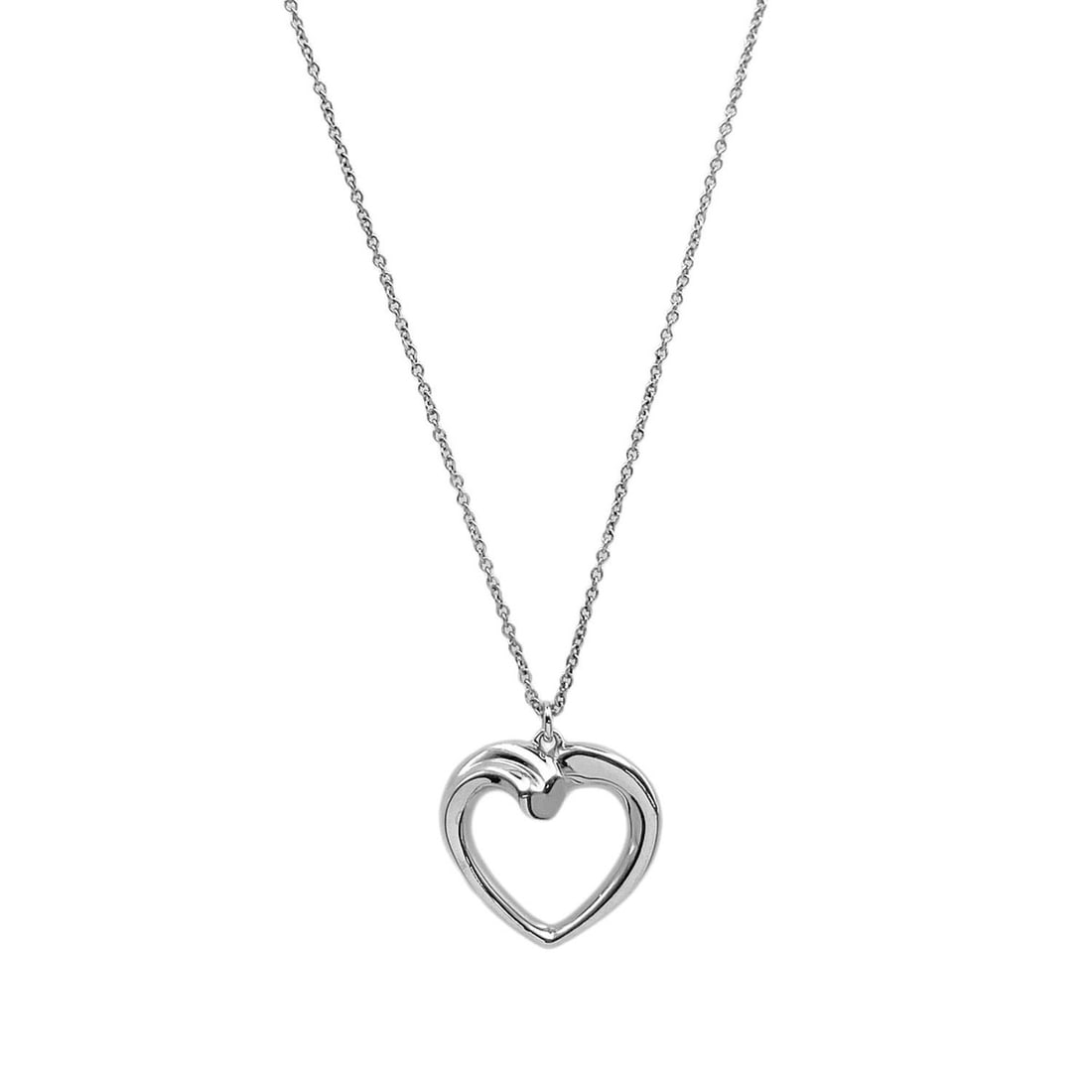 TIFFANY&Co. Tenderness Heart Paloma Picasso Necklace SV925 Silver Women's