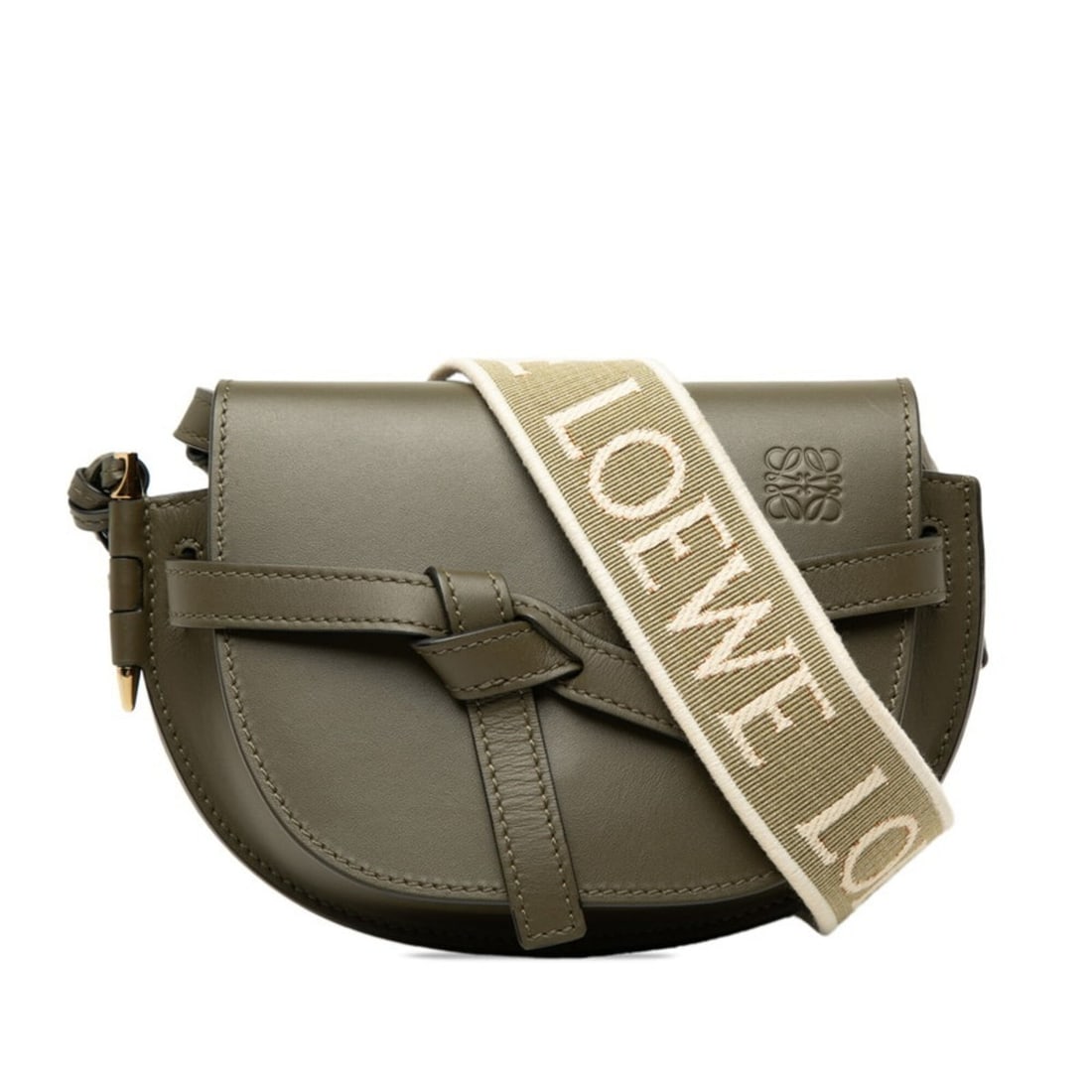 Loewe Anagram Gate Mini Crossbody Shoulder Bag, Khaki Green Leather, Women's LOEWE: --- Catalog ---Category: SizeSize (HxWxD): 12.5cm x 20cm x 8cm / 4.92'' x 7.87'' x 3.14''Category: DesignType: Shoulder bagColor: Green, KhakiGender: WomenMaterial: Leather Category: GeneralBrand: Loe