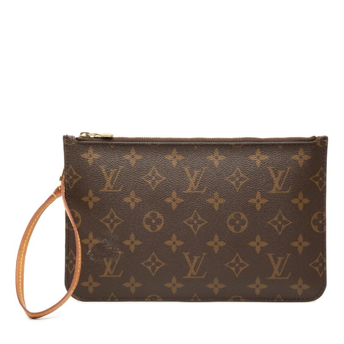 Louis Vuitton Monogram Neverfull with attached handbag and pouch, brown leather, women's. LOUIS (1 of 10)