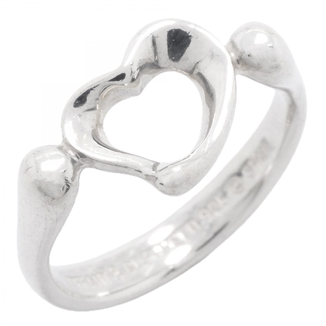 Tiffany & Co. Heart Ring, Sterling Silver 925, Size 9, Women's: --- Catalog ---Category: SizeJP Size: 9US Size: 5Category: DesignType: Band ringGender: WomenMaterial: Silver 925Category: GeneralBrand: Tiffany--- Item List ---Section: ConditionRanking: Rank AB Used