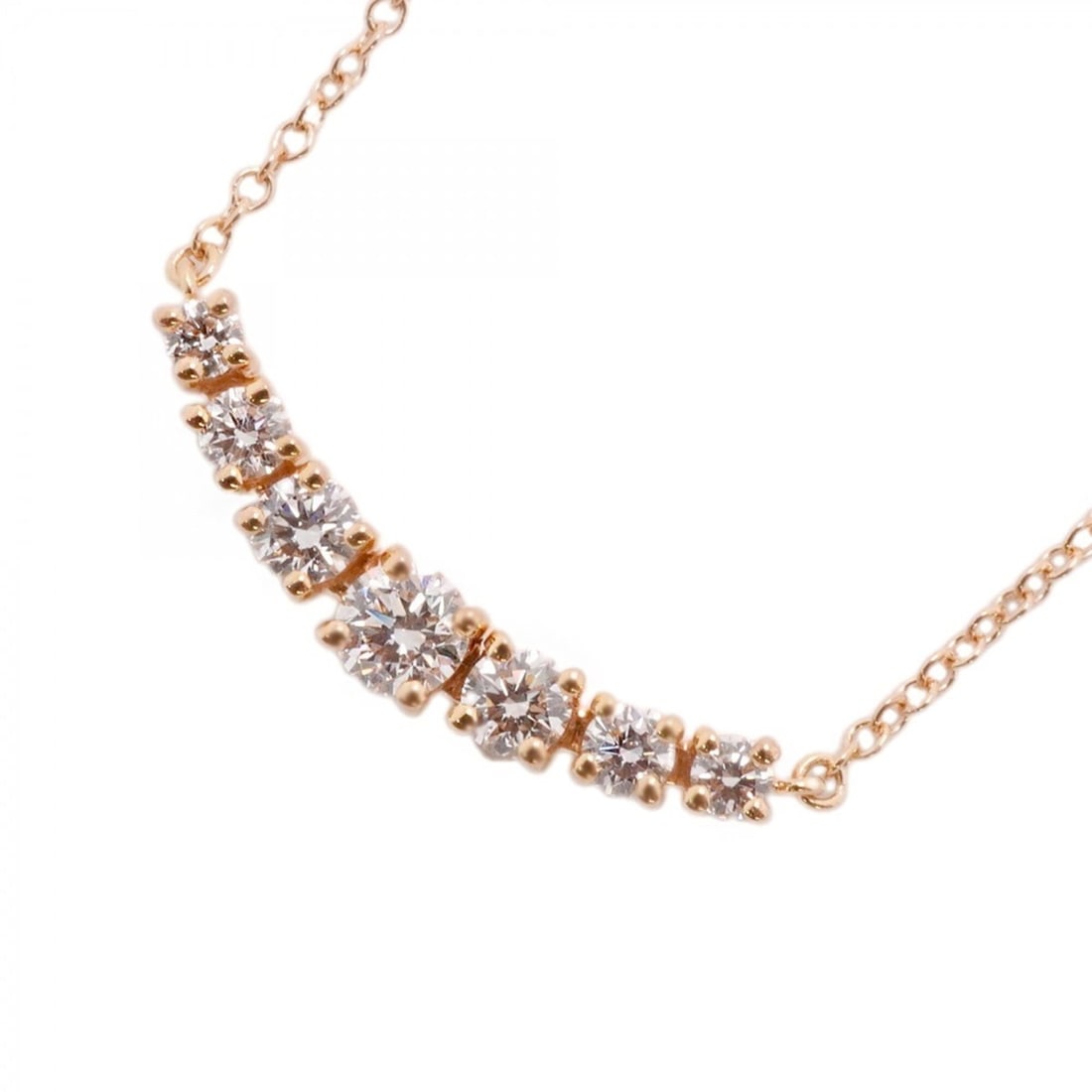 Tiffany & Co. East West Necklace, 18K Pink Gold, Diamond, Women's