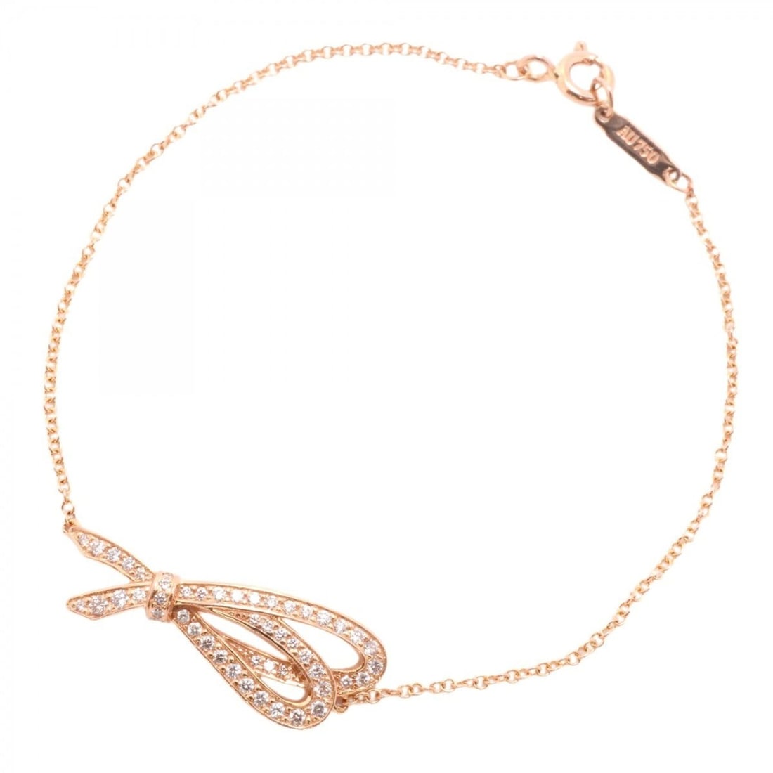 Tiffany & Co. Bow Bracelet, 18K Pink Gold, Diamond, Women's
