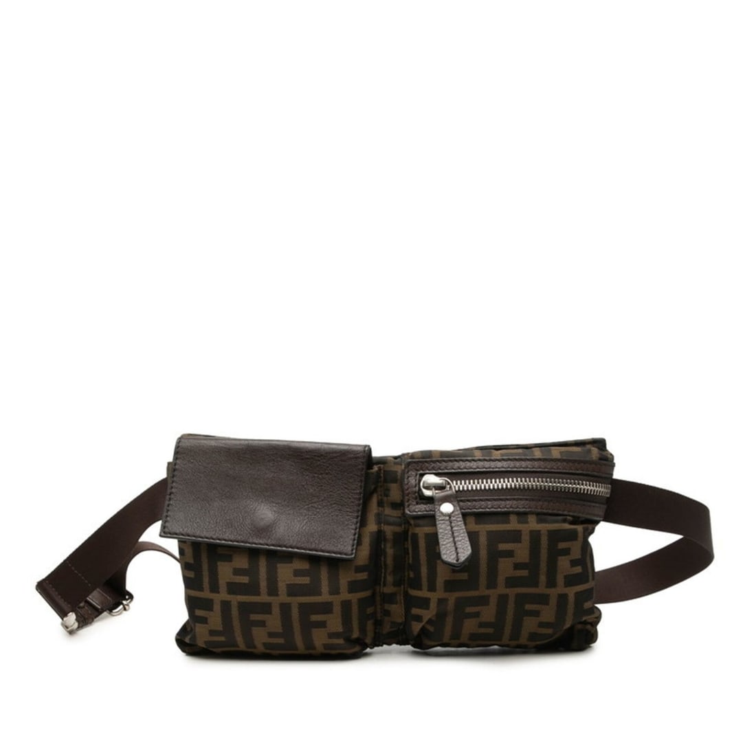 Fendi Zucca Body Bag Waist 7VA280 Brown Canvas Leather Women's FENDI: --- Catalog ---Category: SizeSize (HxWxD): 15cm x 29cm x 3cm / 5.9'' x 11.41'' x 1.18''Strap Length: 117cm / 46.06''Category: DesignType: Sling bagColor: BrownGender: WomenClosure: ZipperMaterial: Can