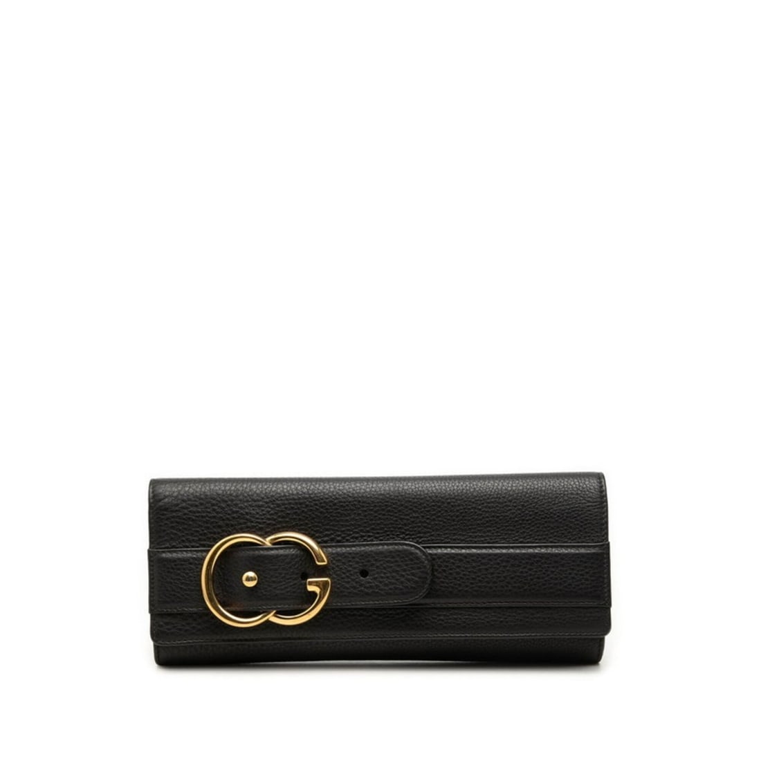 Gucci GG Buckle Clutch Bag, Second 269964, Black Leather, Women's, GUCCI: --- Catalog ---Category: SizeSize (HxWxD): 12cm x 27cm x 3cm / 4.72'' x 10.62'' x 1.18''Category: DesignType: Clutch bagColor: BlackGender: WomenClosure: MagnetMaterial: Leather Category: GeneralBrand