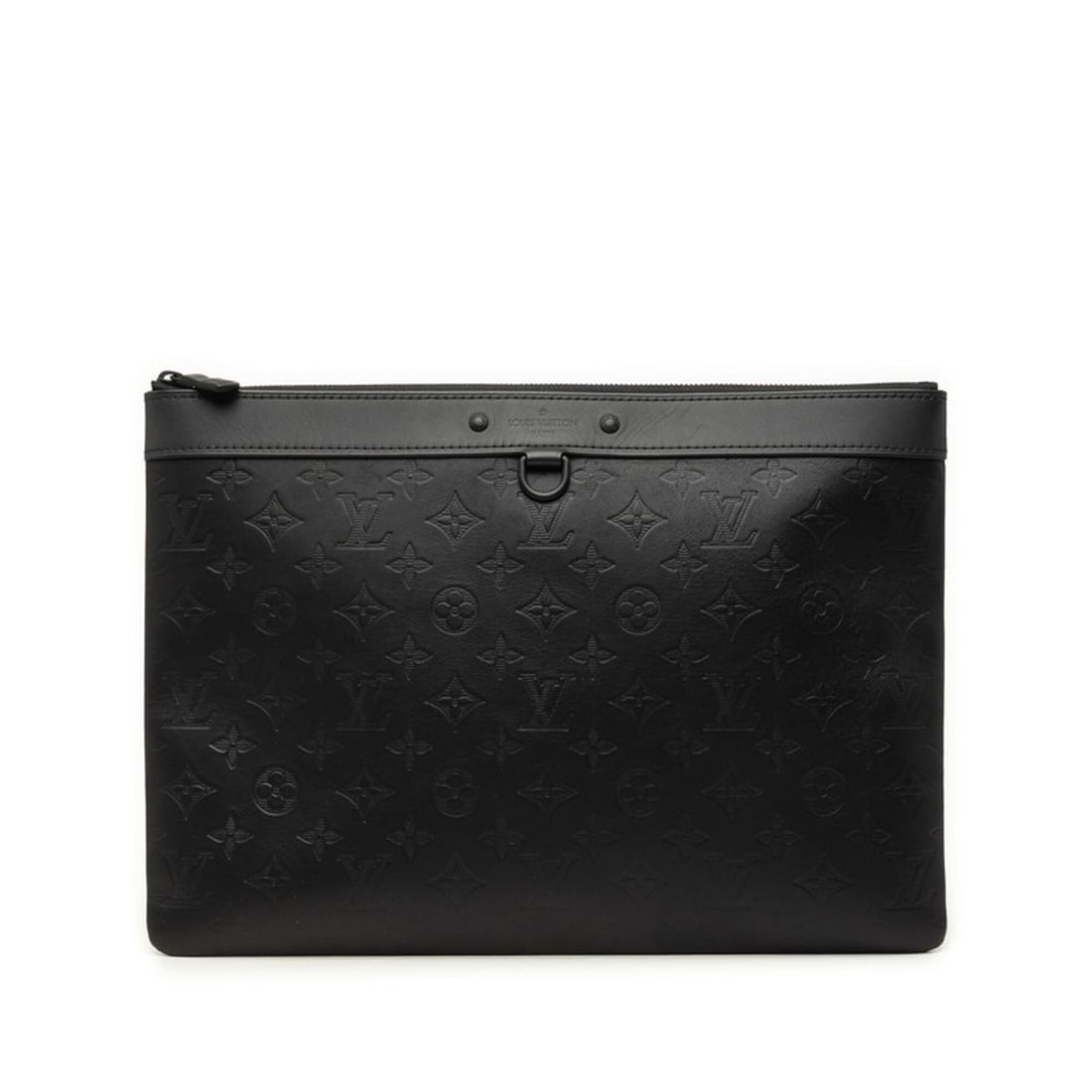 Louis Vuitton Monogram Shadow Pochette Discovery Clutch Bag Second M62903 Noir Black Leather Men's (1 of 10)
