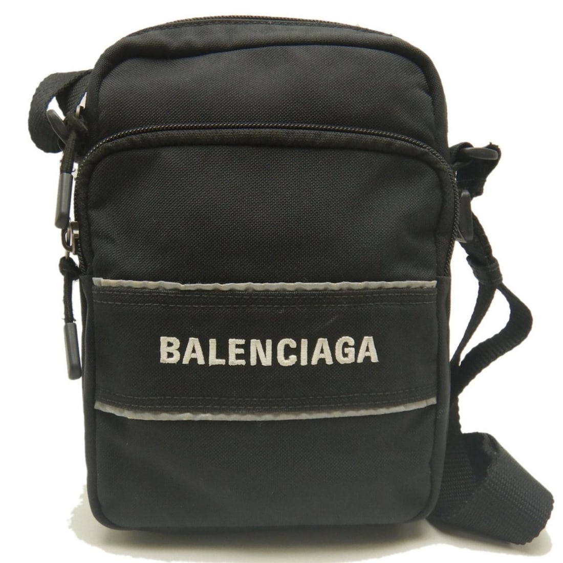 BALENCIAGA Sport Small Messenger Bag 638657 Shoulder Nylon Black Women's 254092