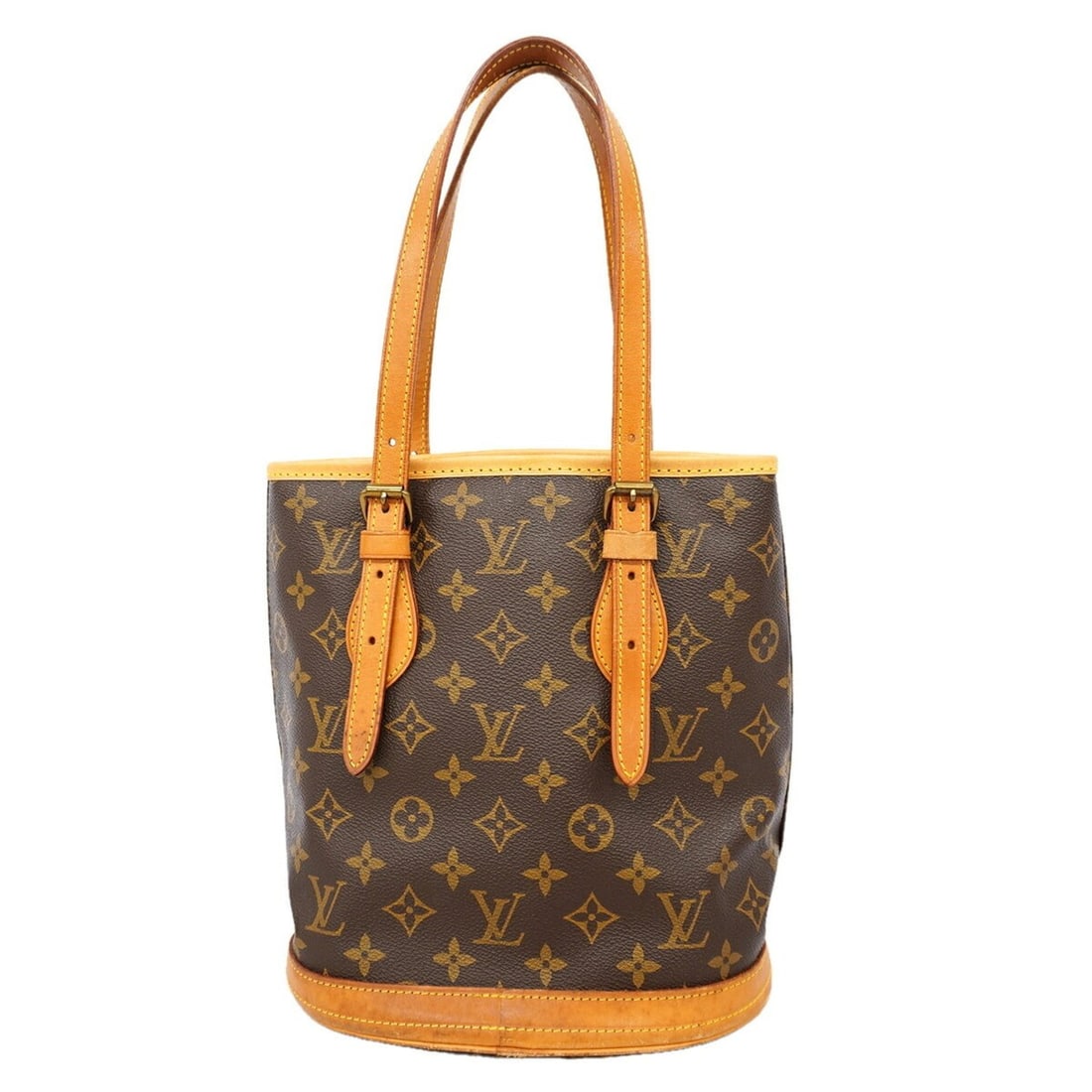 Louis Vuitton Monogram Bucket PM Tote Bag M42238 Brown Women's P3373584