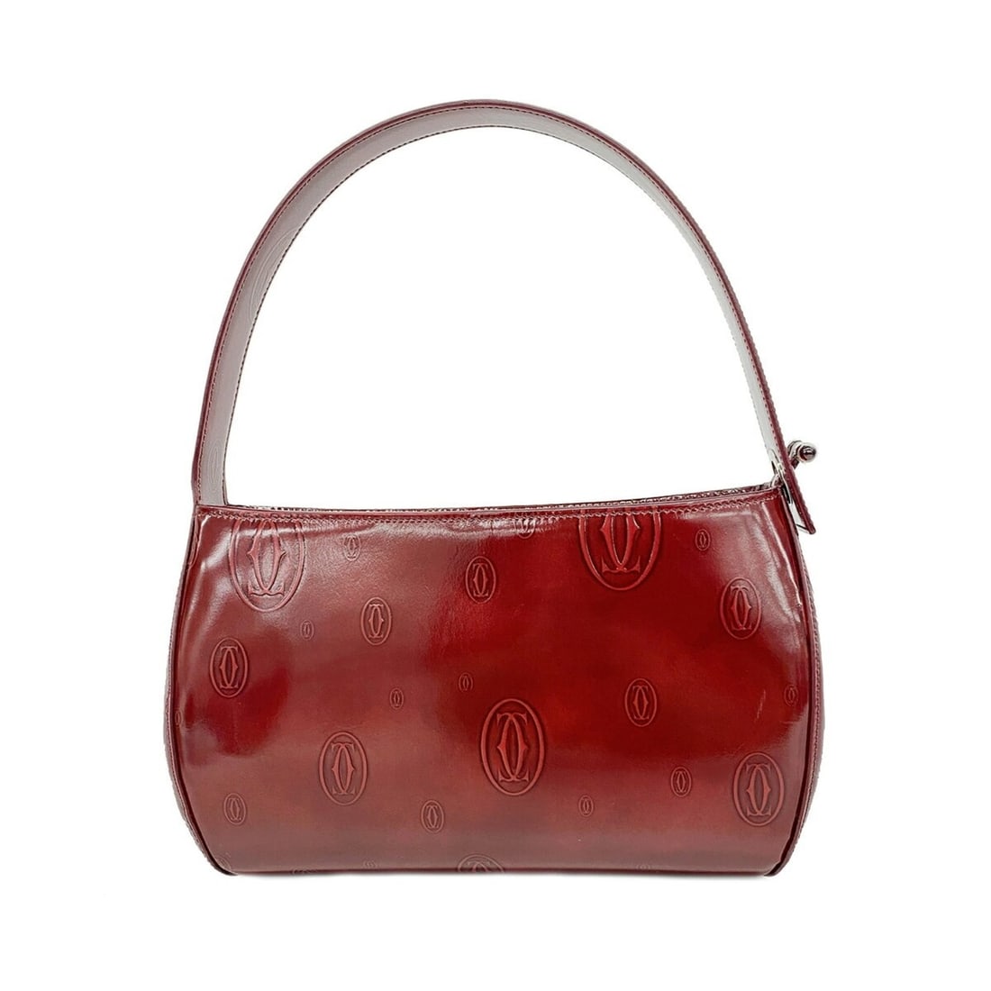 Cartier Happy Birthday Leather Handbag, Bordeaux, Women's, P3301857