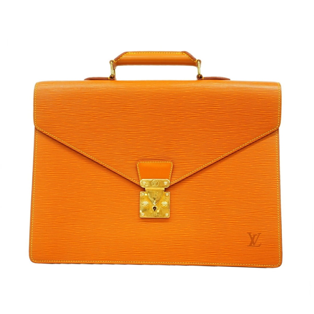 Louis Vuitton Epi Serviette Conseiller Bag M54423 Zipang Gold Men's
