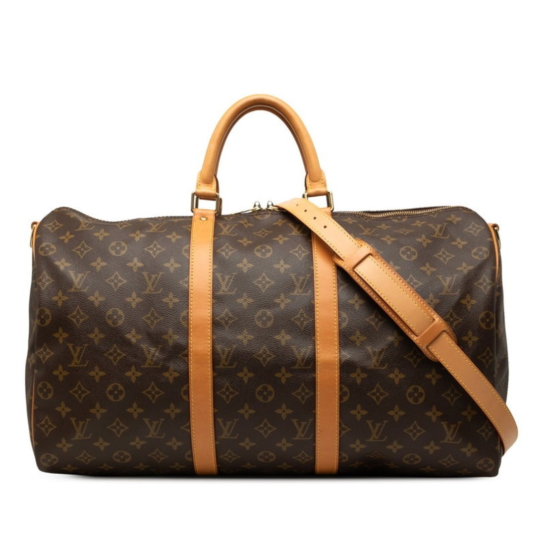 Louis Vuitton Monogram Keepall Bandoulière 50 Boston Bag Shoulder 2WAY M41416 Brown Leather Women's (1 of 15)