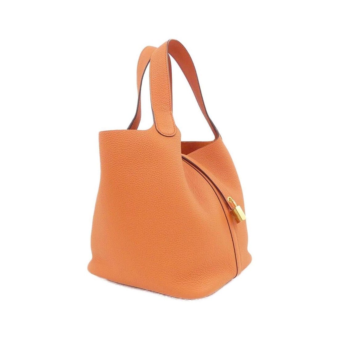 Hermes Picotin Lock MM 073598CC Handbag: --- Catalog ---Category: SizeSize (HxWxD): 23cm x 22cm x 18cm / 9.05'' x 8.66'' x 7.08''Category: DesignType: HandbagColor: OrangeGender: WomenHardware Color: GoldCategory: GeneralMPN: 073598CCBrand: 